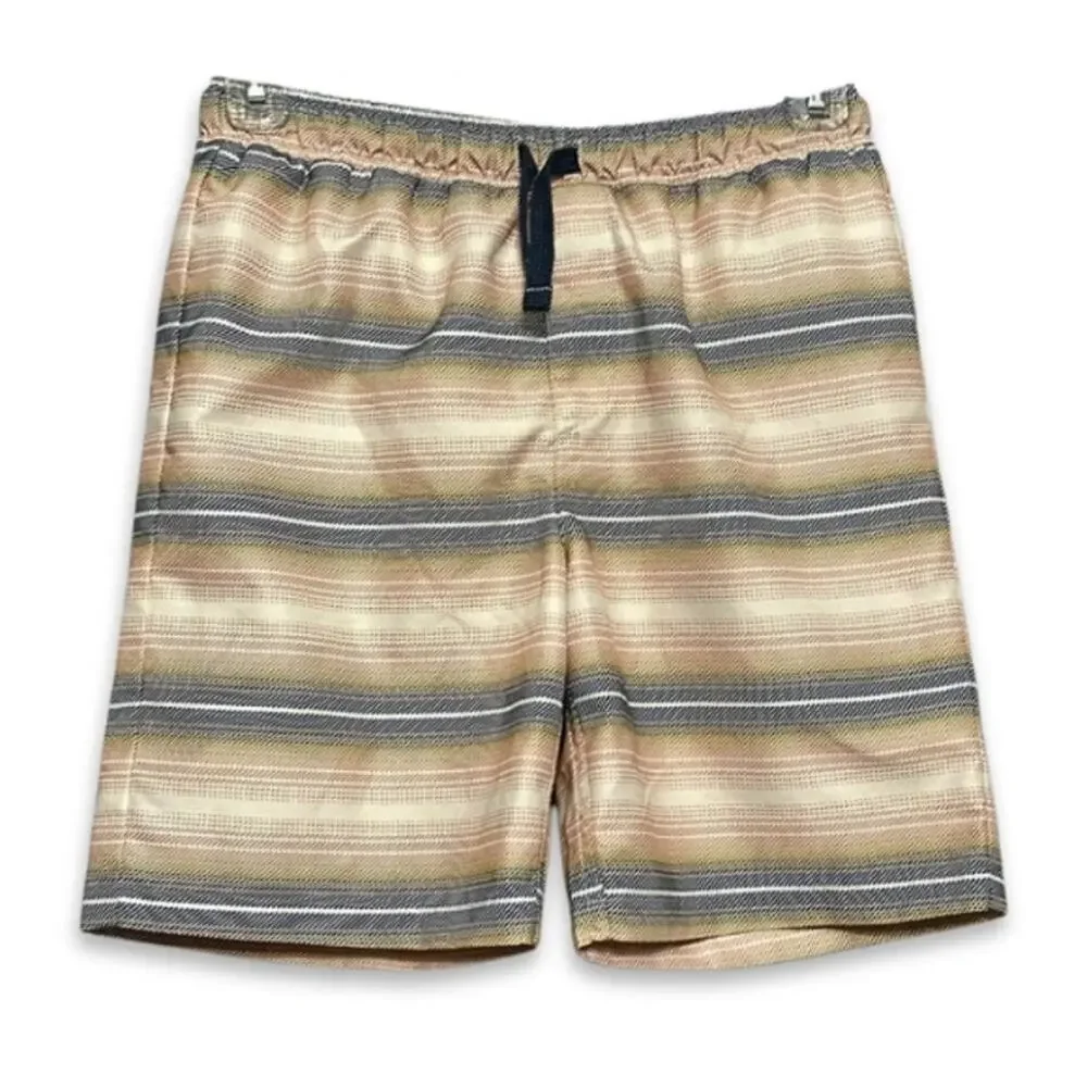 Treasure & Bond Swimming Trunks Mesh Lining Stripes Multicolor Kids M 8/10 NWOT